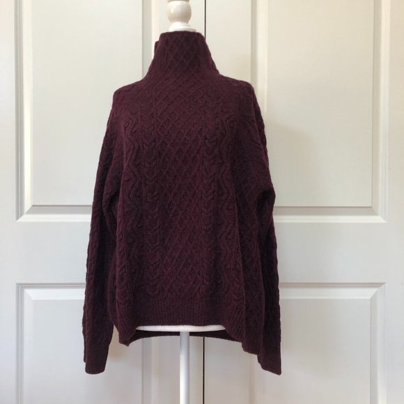 Mixed Cable Merino Wool & Cashmere Blend Sweater